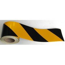 Fényvisszaverő csík sárga-fekete csíkos jobb oldali 10cm